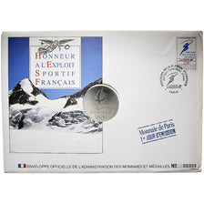 Francia, Medal + stamp, XVIème JO d'Albertville, Honneur aux Champions, 1992