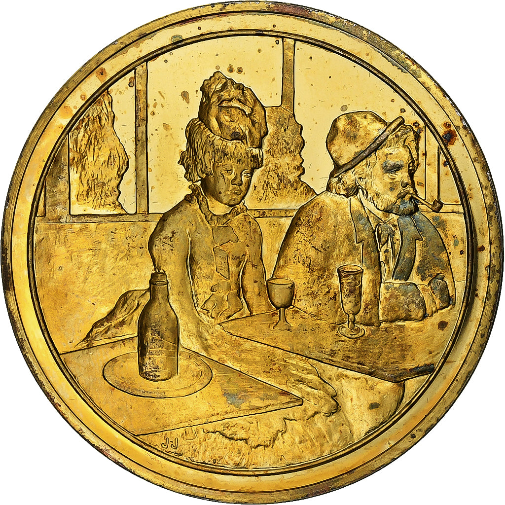 France, Médaille, L'Absinthe, Edgar Degas, Vermeil, SUP
