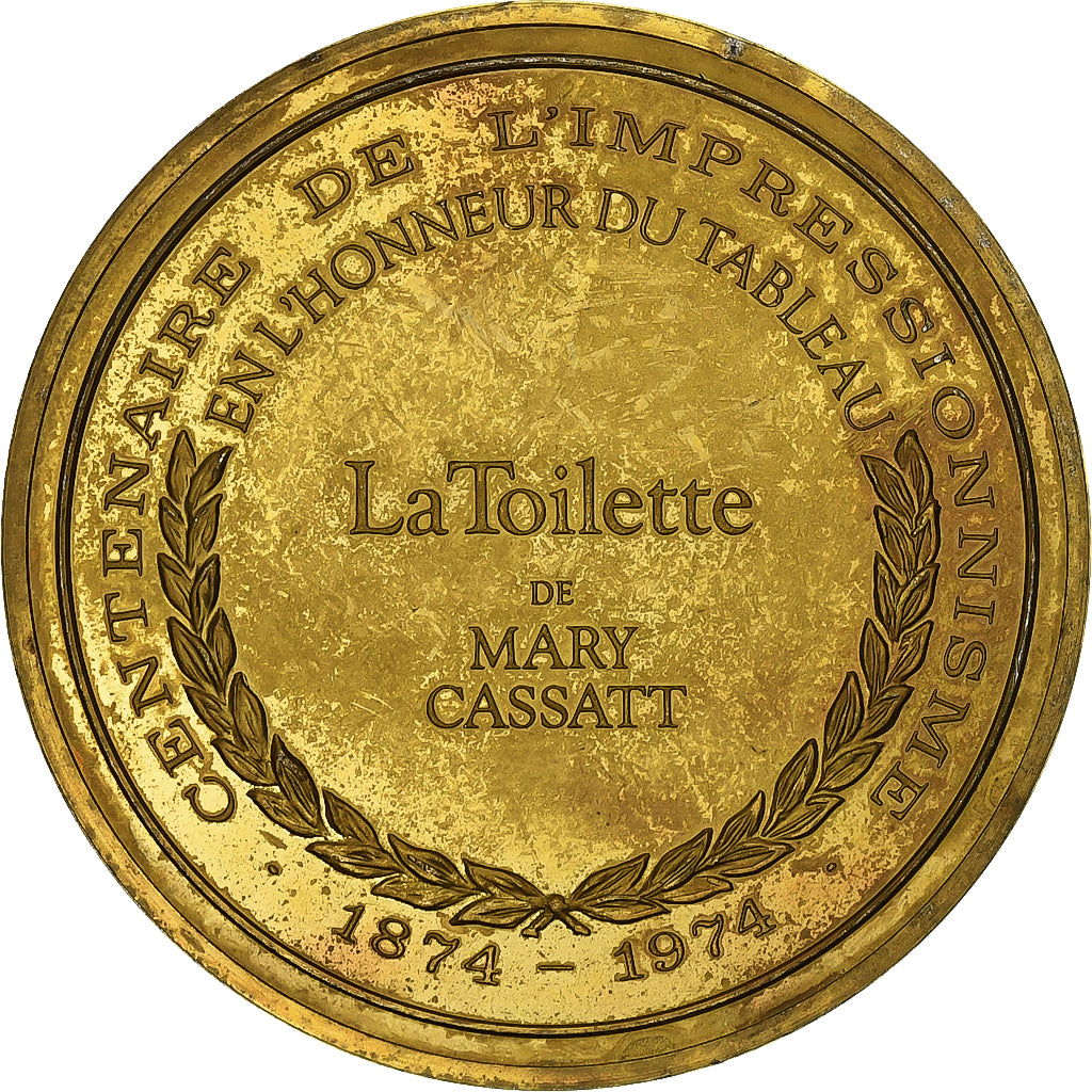 France, Médaille, Le Bain de l'enfant, Mary Cassatt, Vermeil, SUP
