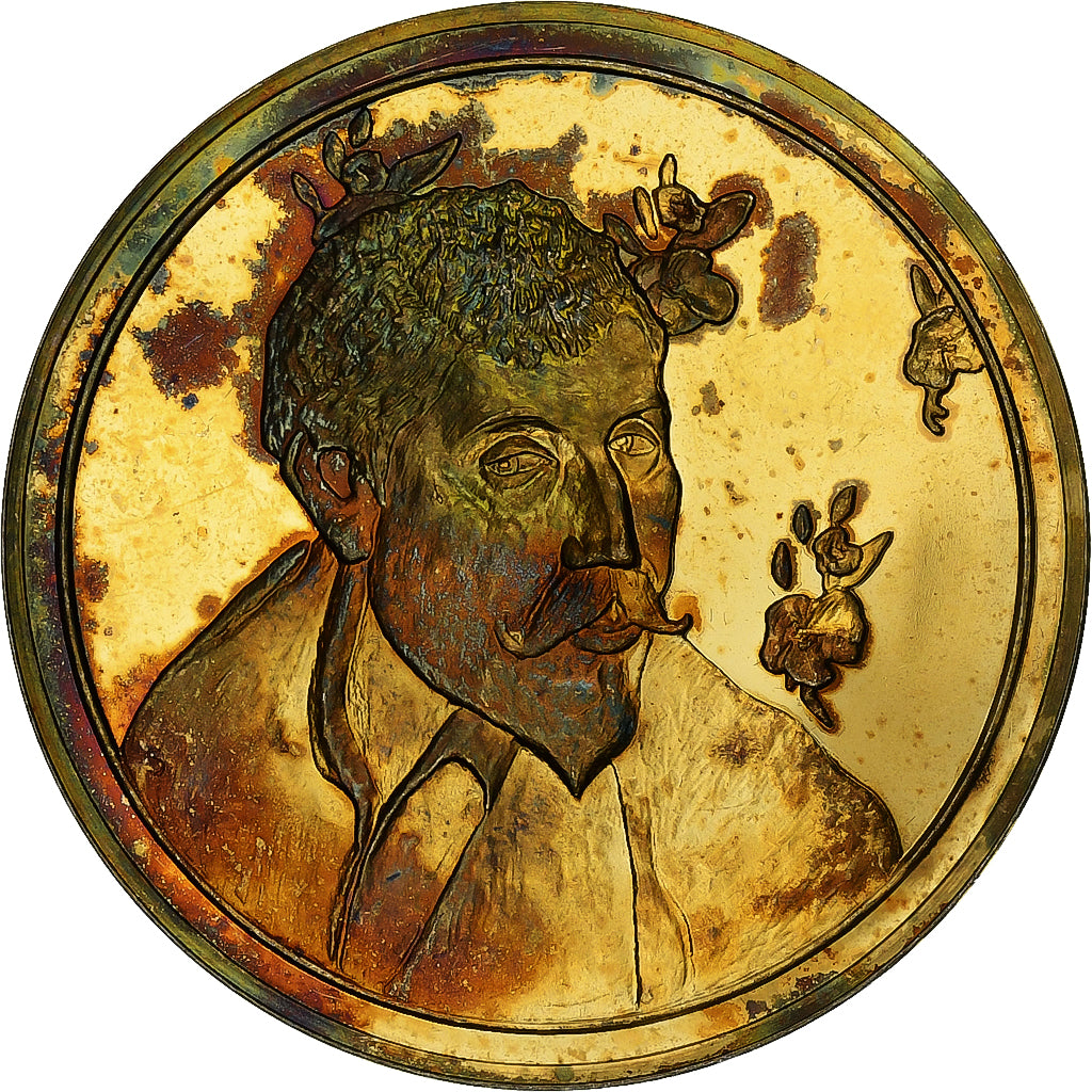 France, Medal, Autoportrait - Les Misérables, Paul Gauguin, Vermeil, AU(55-58)
