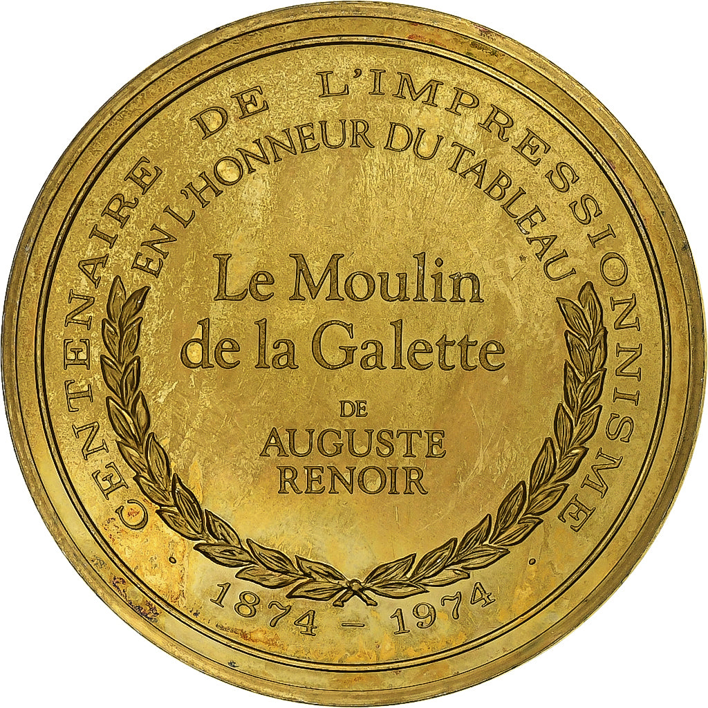 France, Médaille, Bal du Moulin de la Galette, Auguste Renoir, Vermeil, SUP