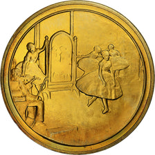 France, Medal, La Classe de danse, Edgar Degas, Vermeil, AU(55-58)