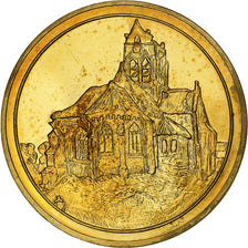 France, Medal, L'Église d'Auvers-sur-Oise, Vincent Van Gogh, Vermeil, AU(55-58)