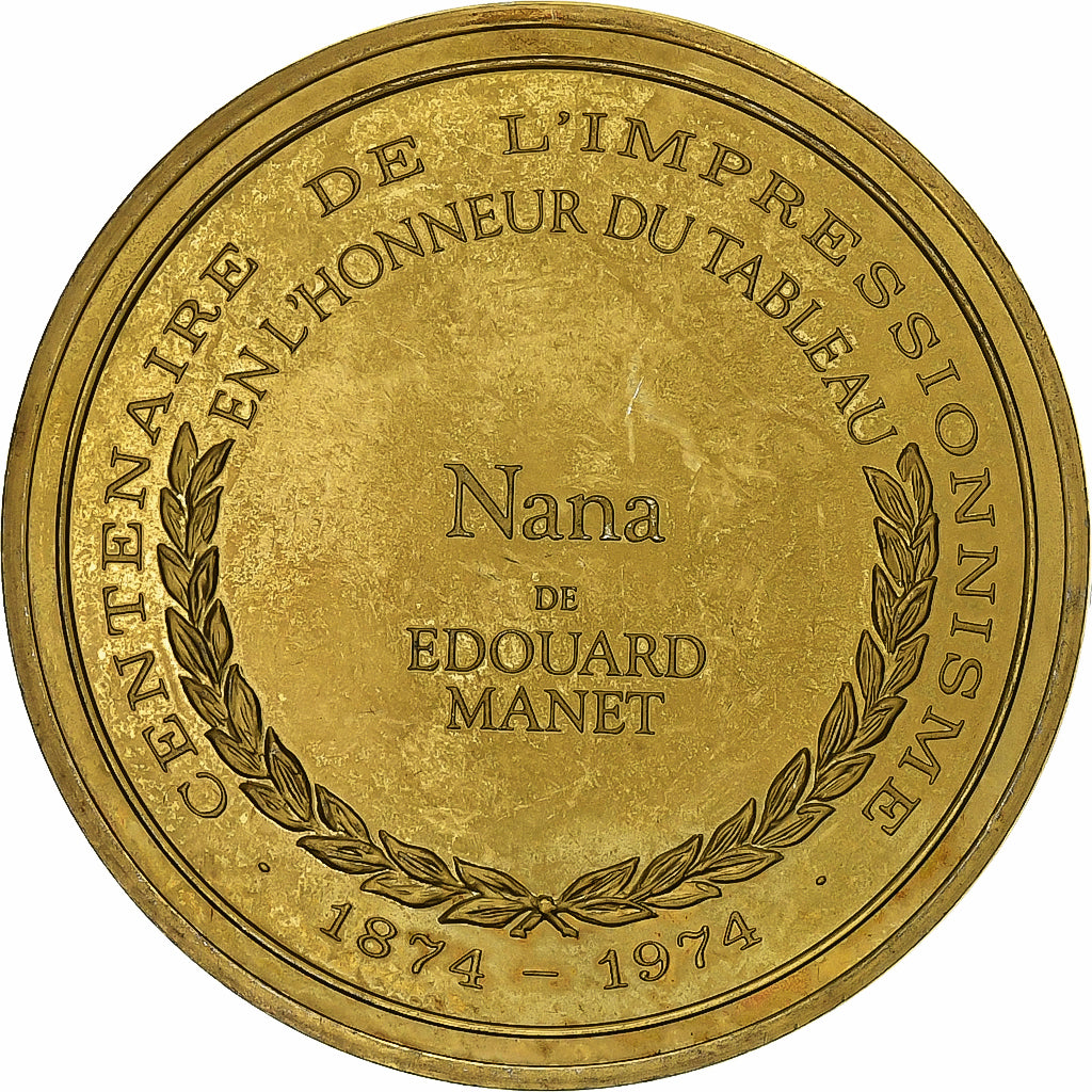Francia, medalla, Nana, Edouard Manet, Oro vermeil, EBC