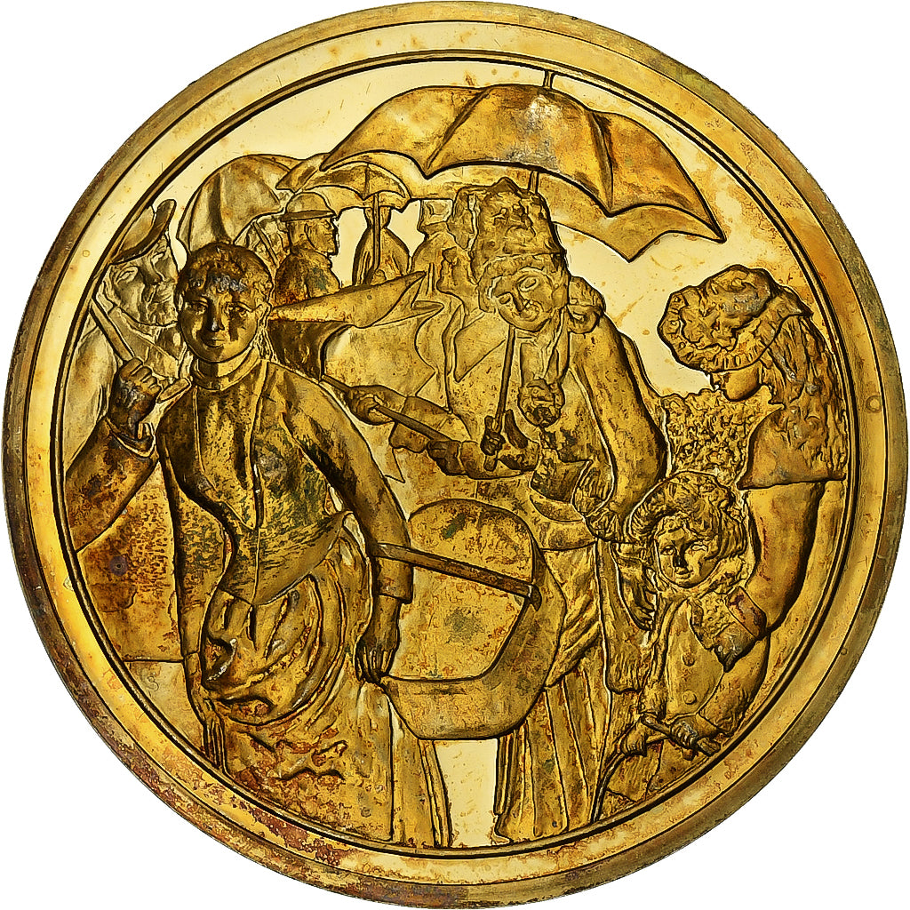 Frankrijk, Medaille, Les Parapluies, Auguste Renoir, Vermeil, PR