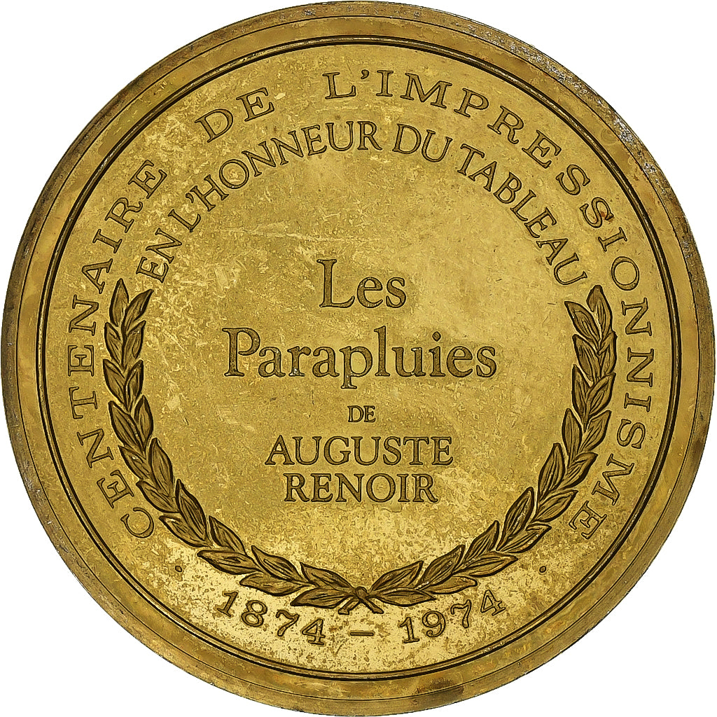 Frankrijk, Medaille, Les Parapluies, Auguste Renoir, Vermeil, PR