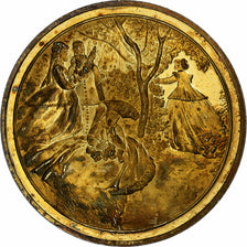 France, Medal, Femmes au jardin, Claude Monet, Vermeil, AU(55-58)