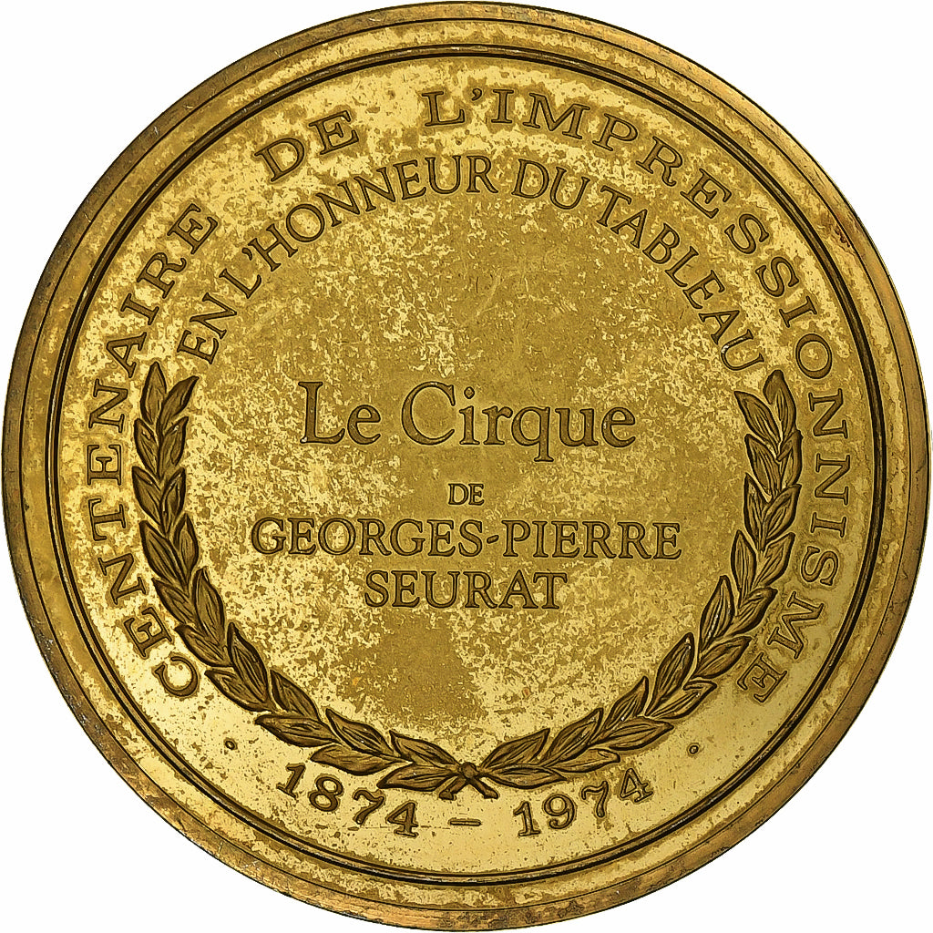 France, Médaille, Le Cirque, Georges Seurat, Vermeil, SUP
