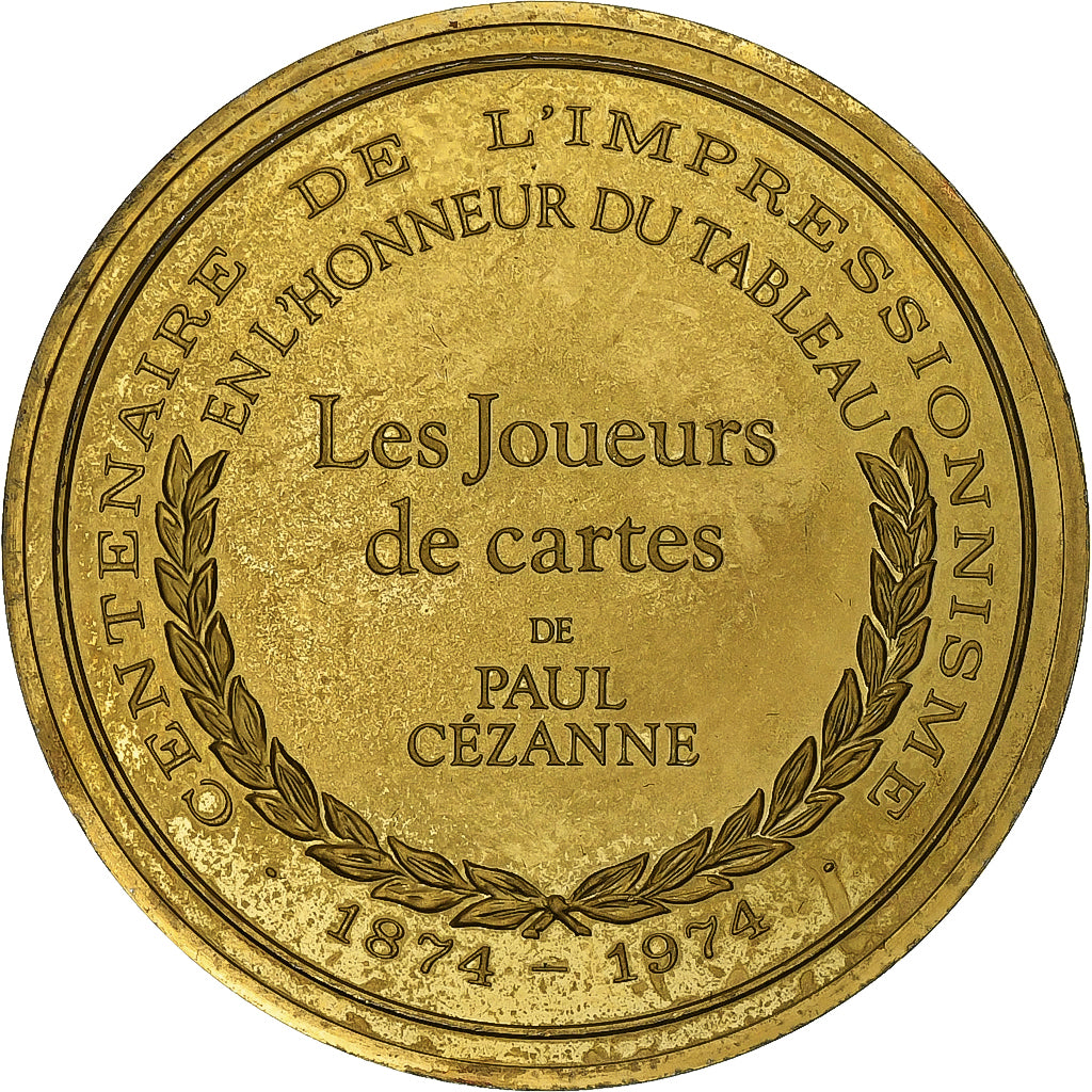 Frankreich, Medaille, Les Joueurs de cartes, Paul Cézanne, Vermeil, VZ