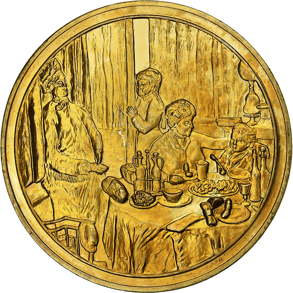 France, Medal, Le Déjeuner, Claude Monet, Vermeil, AU(55-58)