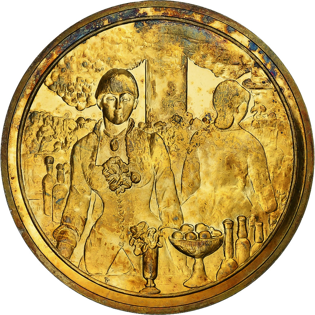France, Médaille, Un bar aux Folies Bergère, Edouard Manet, Vermeil, SUP