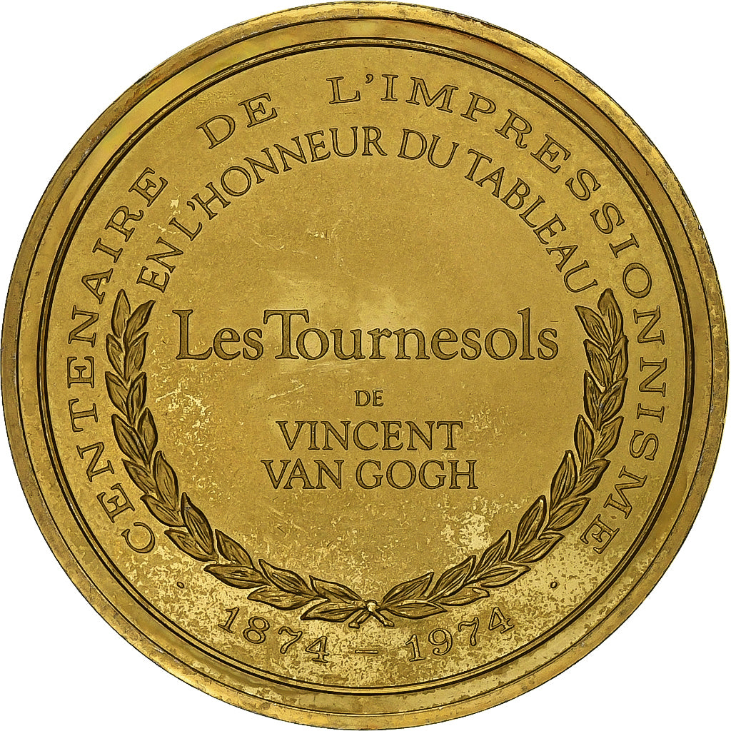 França, medalha, Les Tournesols (Vase avec douze tournesols), Vincent Van Gogh