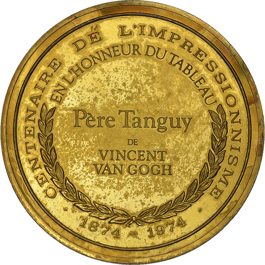 França, medalha, Le Père Tanguy, Vincent Van Gogh, Vermeil, AU(55-58)