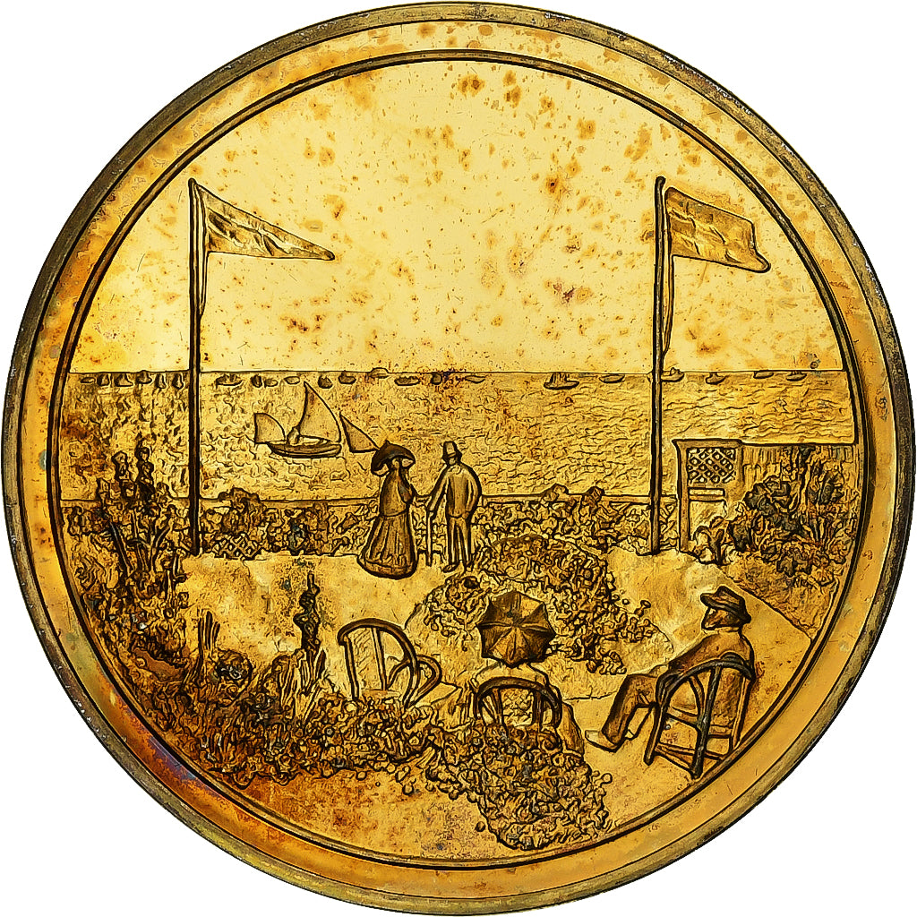 France, Médaille, Terrasse à Sainte-Adresse, Claude Monet, Vermeil, SUP
