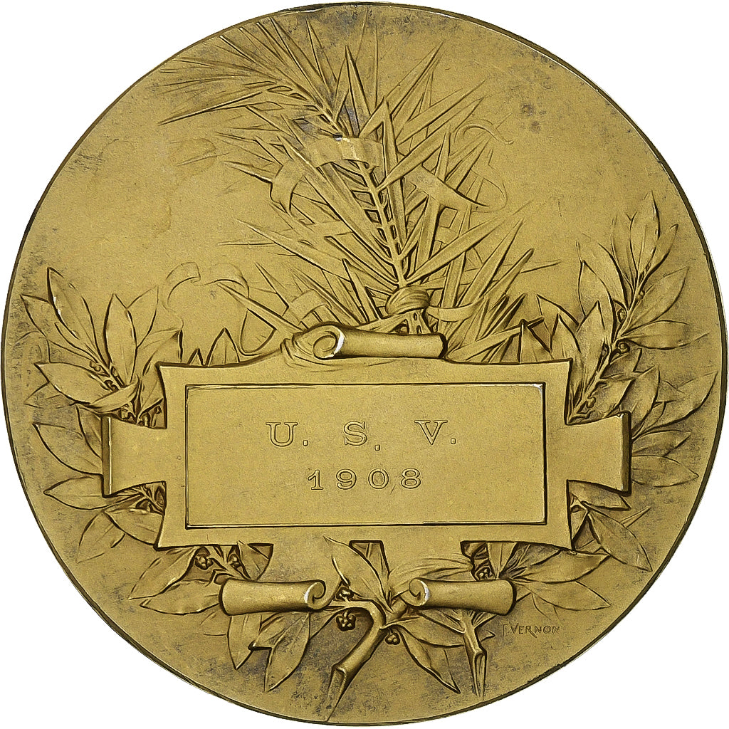 France, Medal, Sport, Cyclisme, 1908, Silver, Vernon, AU(55-58)