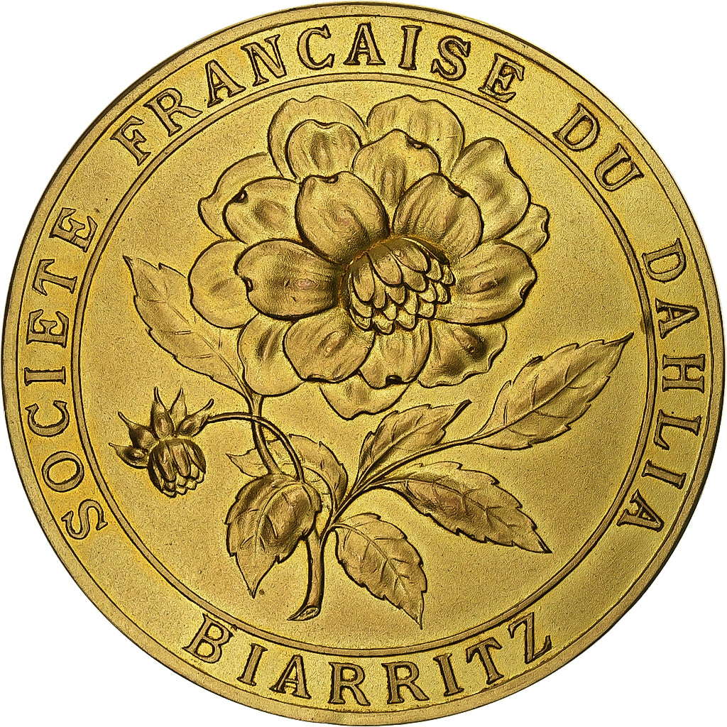 Francia, medalla, Société Française du Dahlia - Biarritz, n.d., Bronce, EBC+