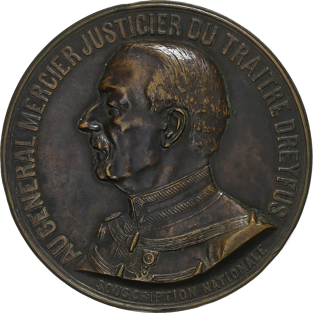 France, Médaille, Au Général Mercier, Justicier du Traitre Dreyfus, 1906