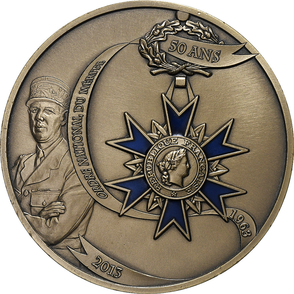 France, Médaille, 50 ans de l'Ordre National du Mérite, 2013, Bronze, SUP+