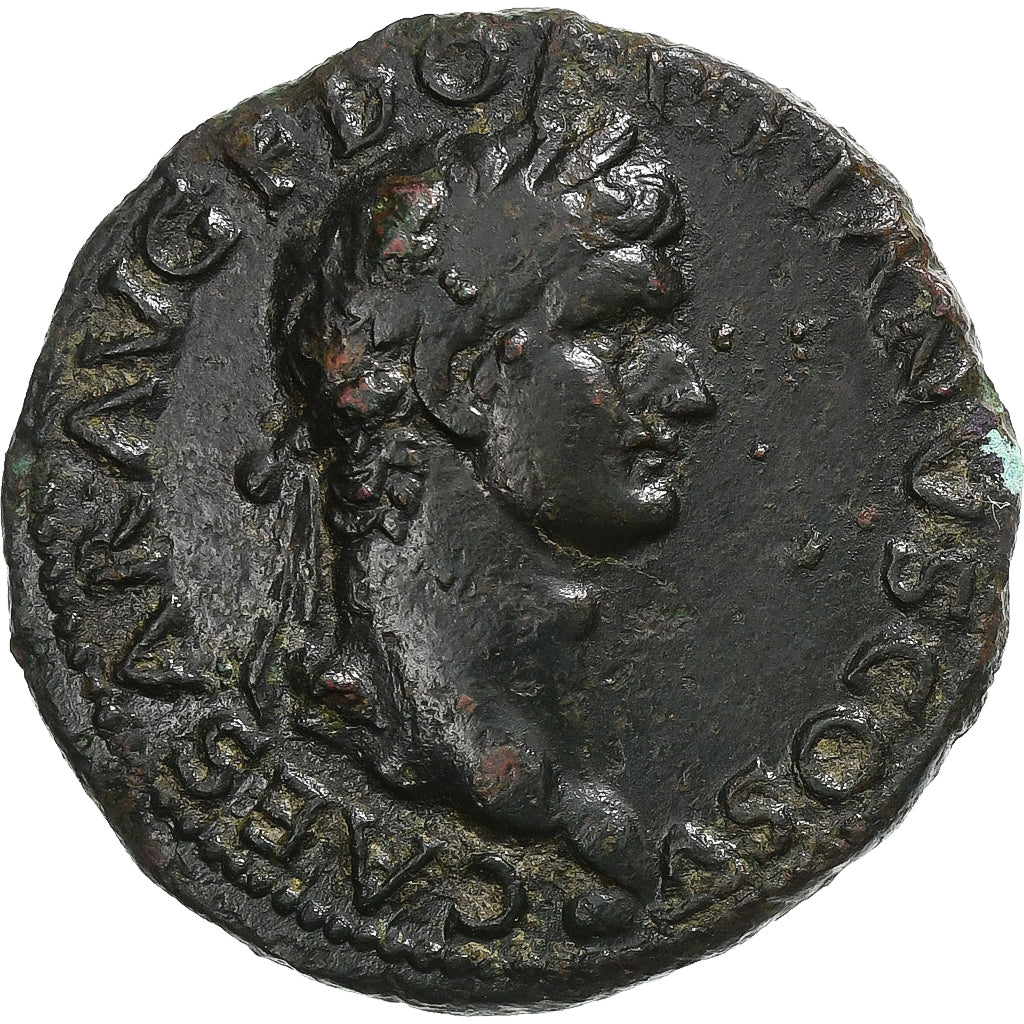 Domitian, As, 77-78, Lugdunum, Bronze, EF(40-45), RIC:1290