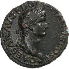 Domitian, As, 77-78, Lugdunum, Bronze, EF(40-45), RIC:1290