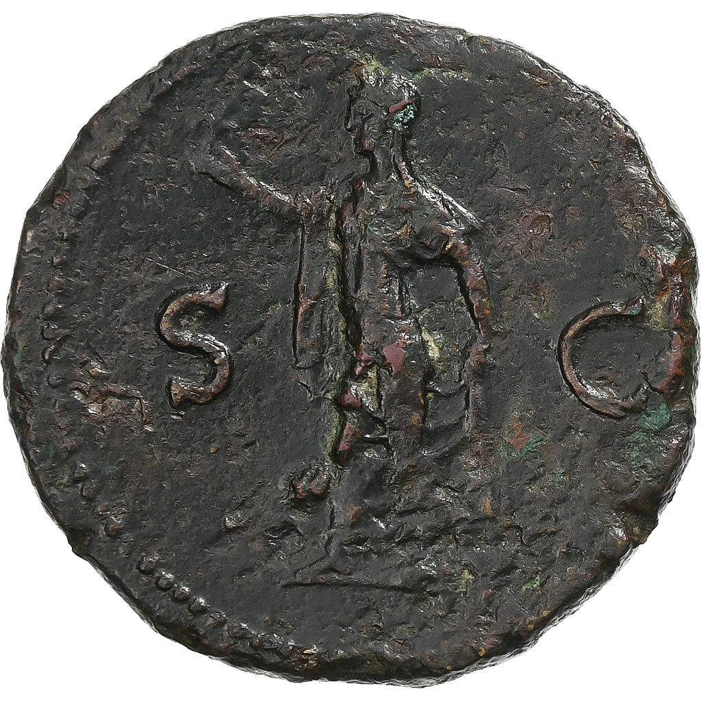 Domitian, As, 77-78, Lugdunum, Bronze, EF(40-45), RIC:1290