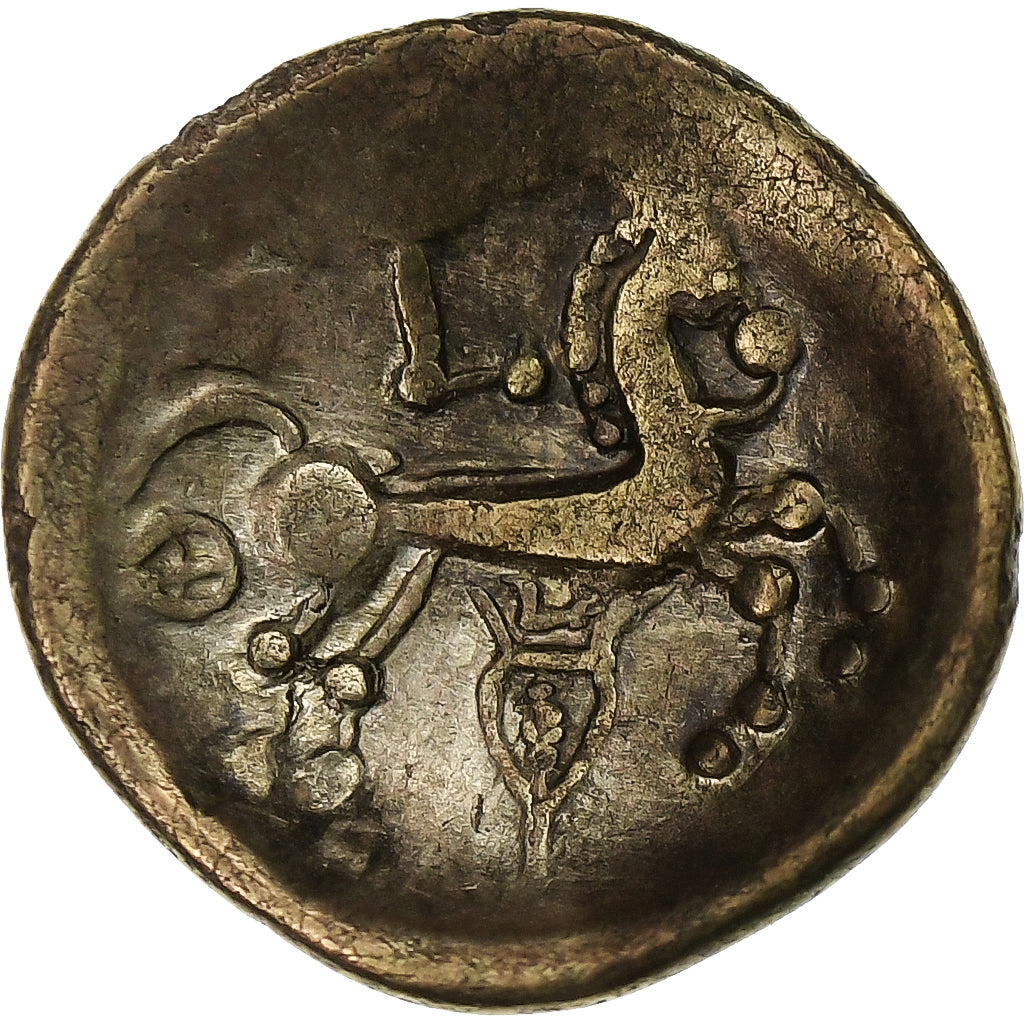 Sequani, Helvetii, 1/4 statère à la lyre, 2nd-1st century BC, Elektrum