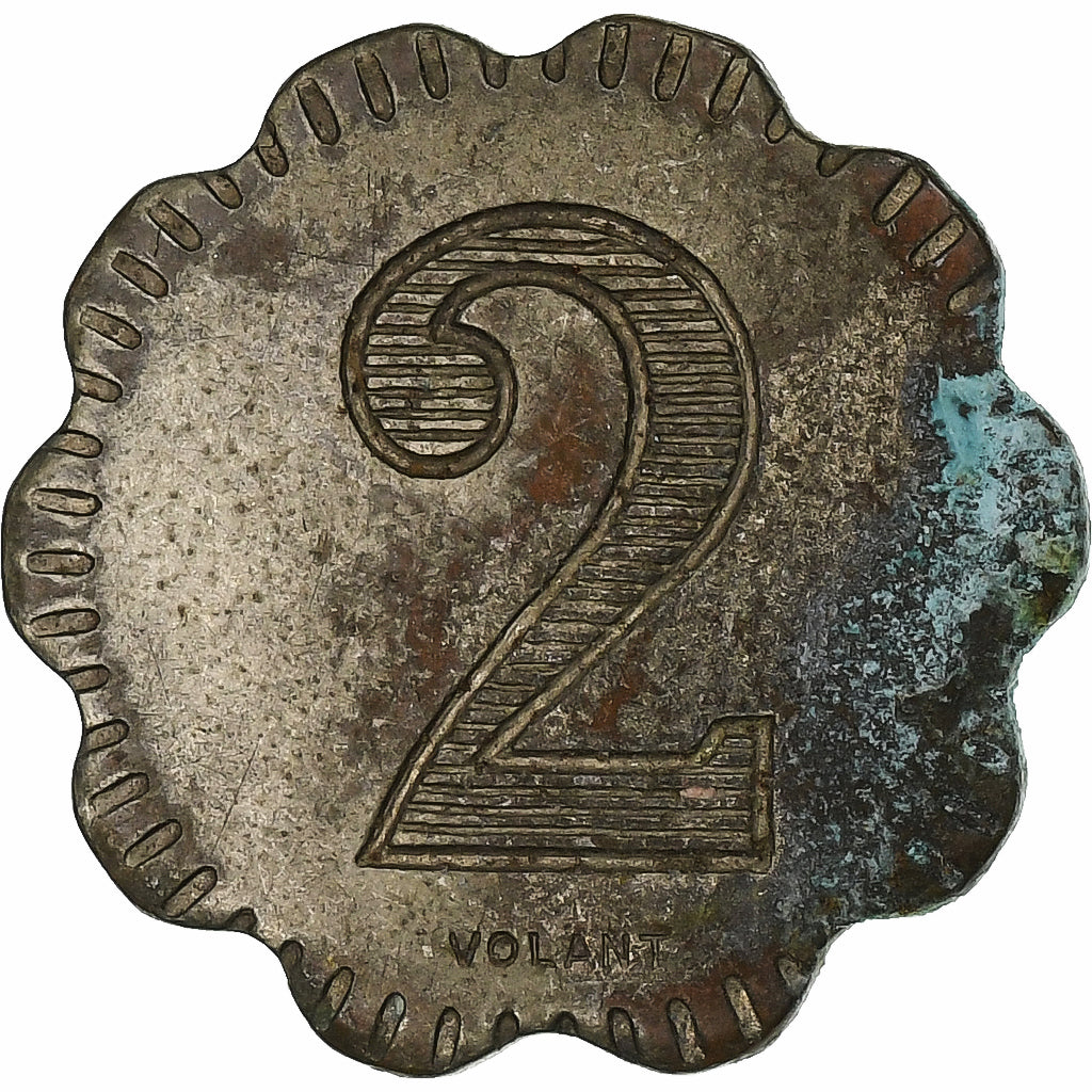 Francia, zeton, Maison Mignon, n.d., Maillechort, 2, MBC+