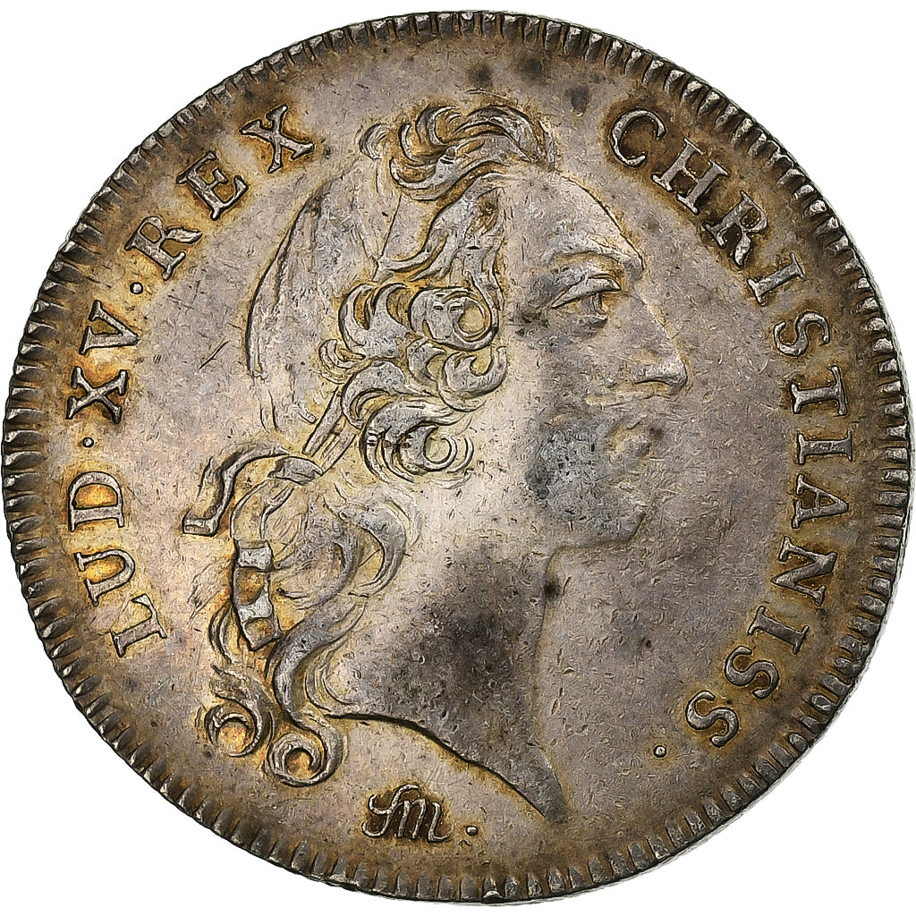 France, Token, Louis XV, Tapissiers de Paris, 1752, Silver, AU(55-58)