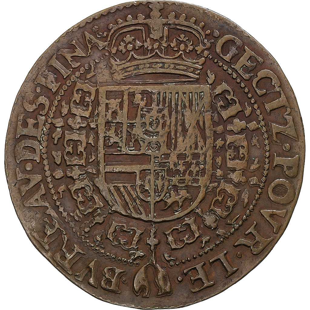 Países Baixos Espanhóis, Token, Philip IV, Bureau des Finances, 1641, Anvers