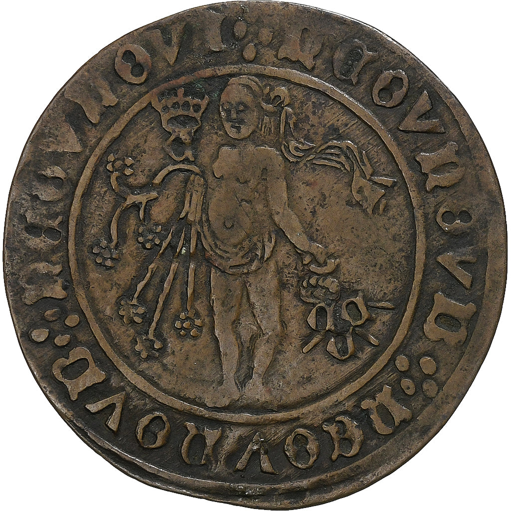 Burgundian Netherlands, Nuremberg token, Venus Token, 1527, Copper