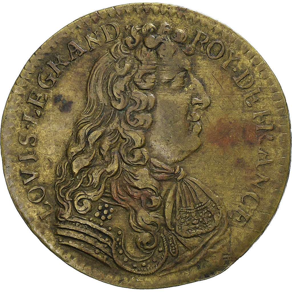 France, Token, Louis XIV, 1682, Nuremberg, Brass, AU(50-53)