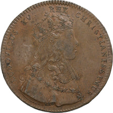 França, Token, Fiançailles de Louis XV, États de Lille, n.d., Cobre