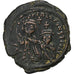 Heraclius & Heraclius Constantine, Follis, 610-613, Cyzicus, Bronze, EF(40-45)