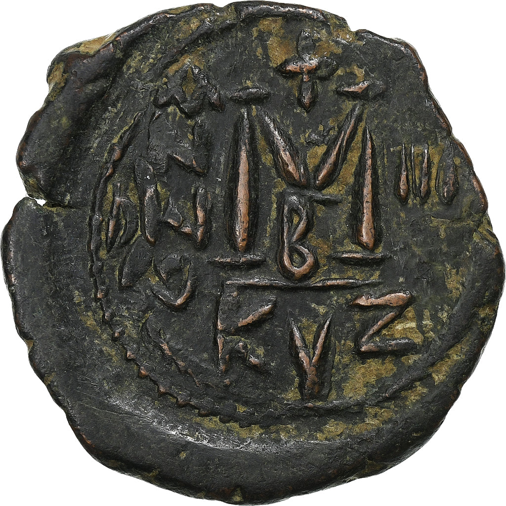 Heraclius & Heraclius Constantine, Follis, 610-613, Cyzicus, Bronze, EF(40-45)