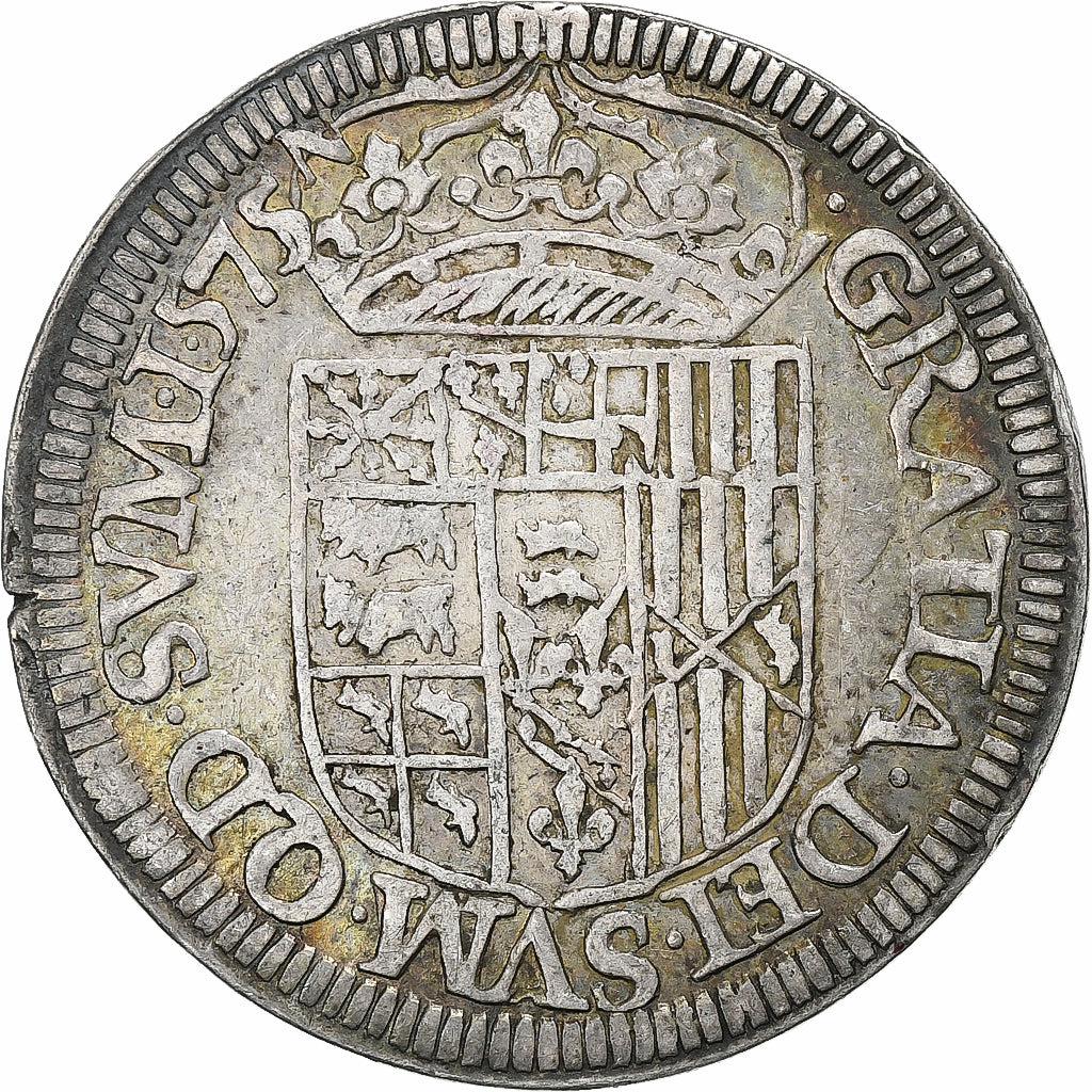 Royaume de Navarre, Henri III (Henri II de Béarn), Teston, 1575, Pau, Argent