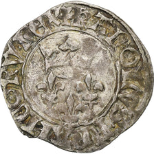France, Charles VI, Florette, 1417-1422, Tournai, Billon, VF(30-35)