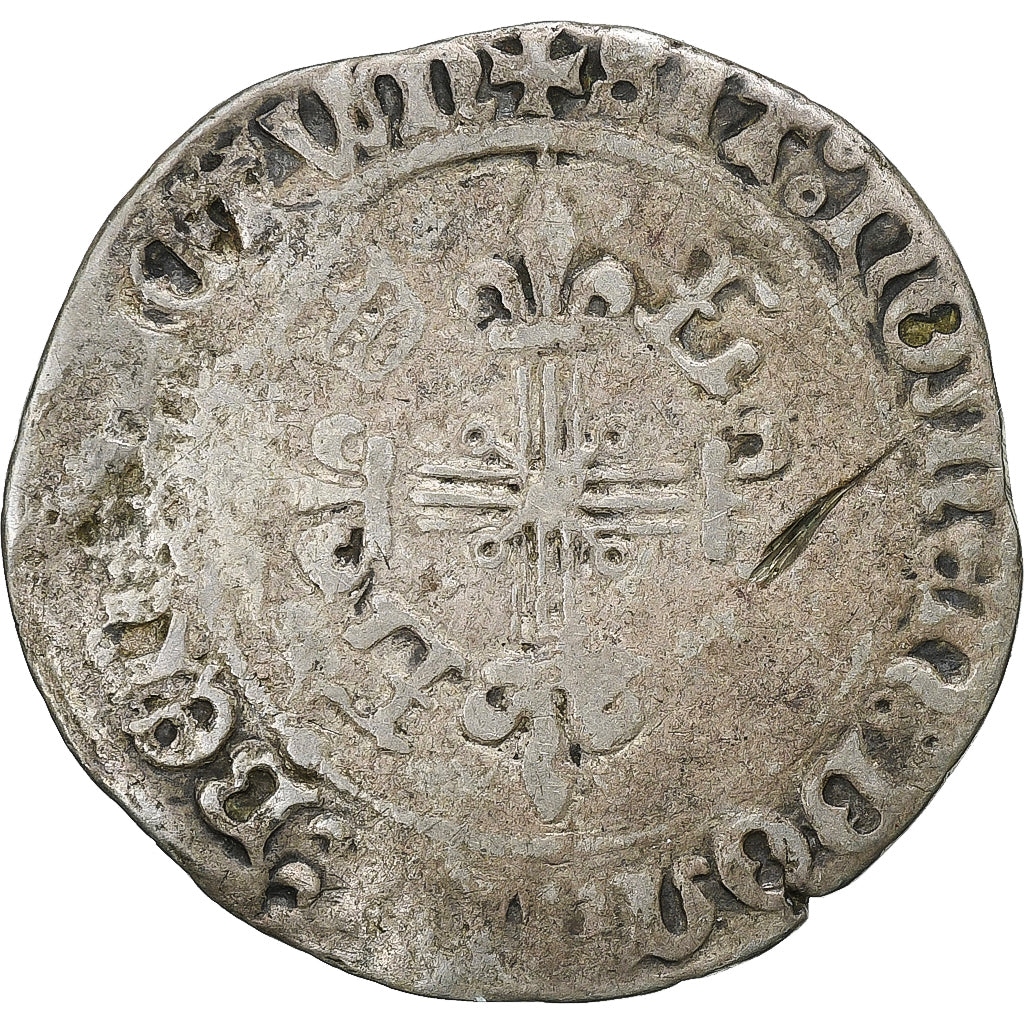 França, Louis XII, Gros de Roi, 1512-1514, Rouen, Lingote, VF(20-25)
