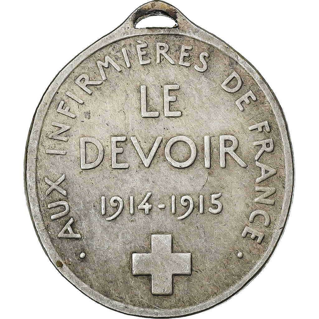 France, Médaille, Aux infirmières de France, le Devoir, n.d., Argent, SUP