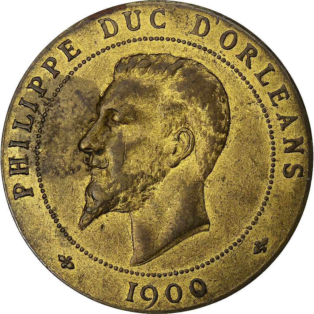 France, Médaille, Philippe, Duc d'Orléans, 1900, Gilt Bronze, TTB
