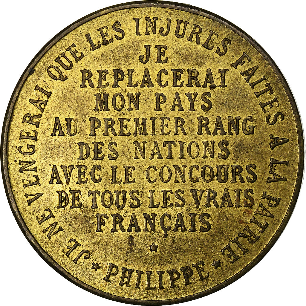 France, Médaille, Philippe, Duc d'Orléans, 1900, Gilt Bronze, TTB