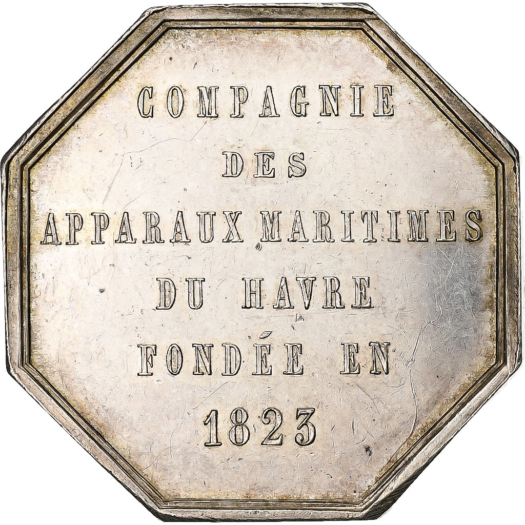 France, Médaille, Compagnie des Apparaux maritimes du Havre, 1847, Argent, SUP