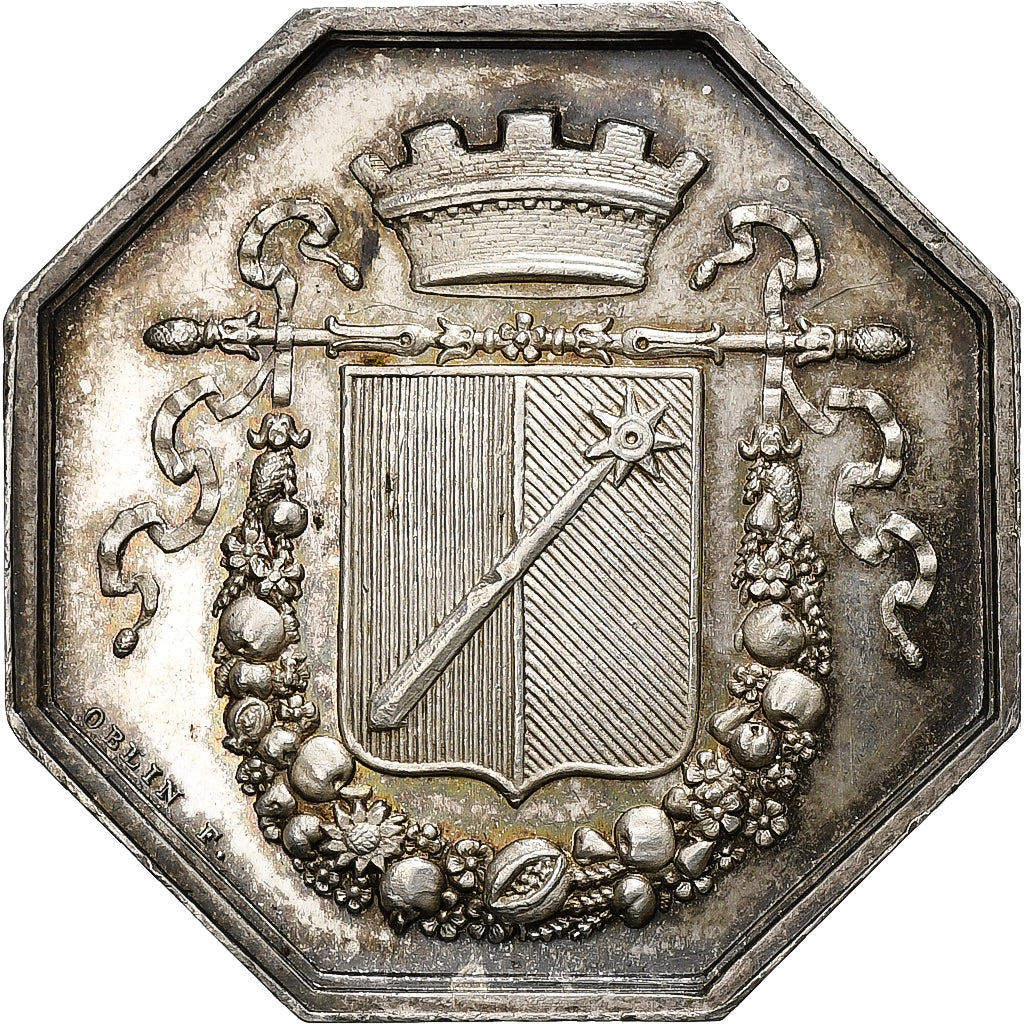 France, Medal, Mairie de Colmar, 1821, Silver, Oblin, AU(55-58)