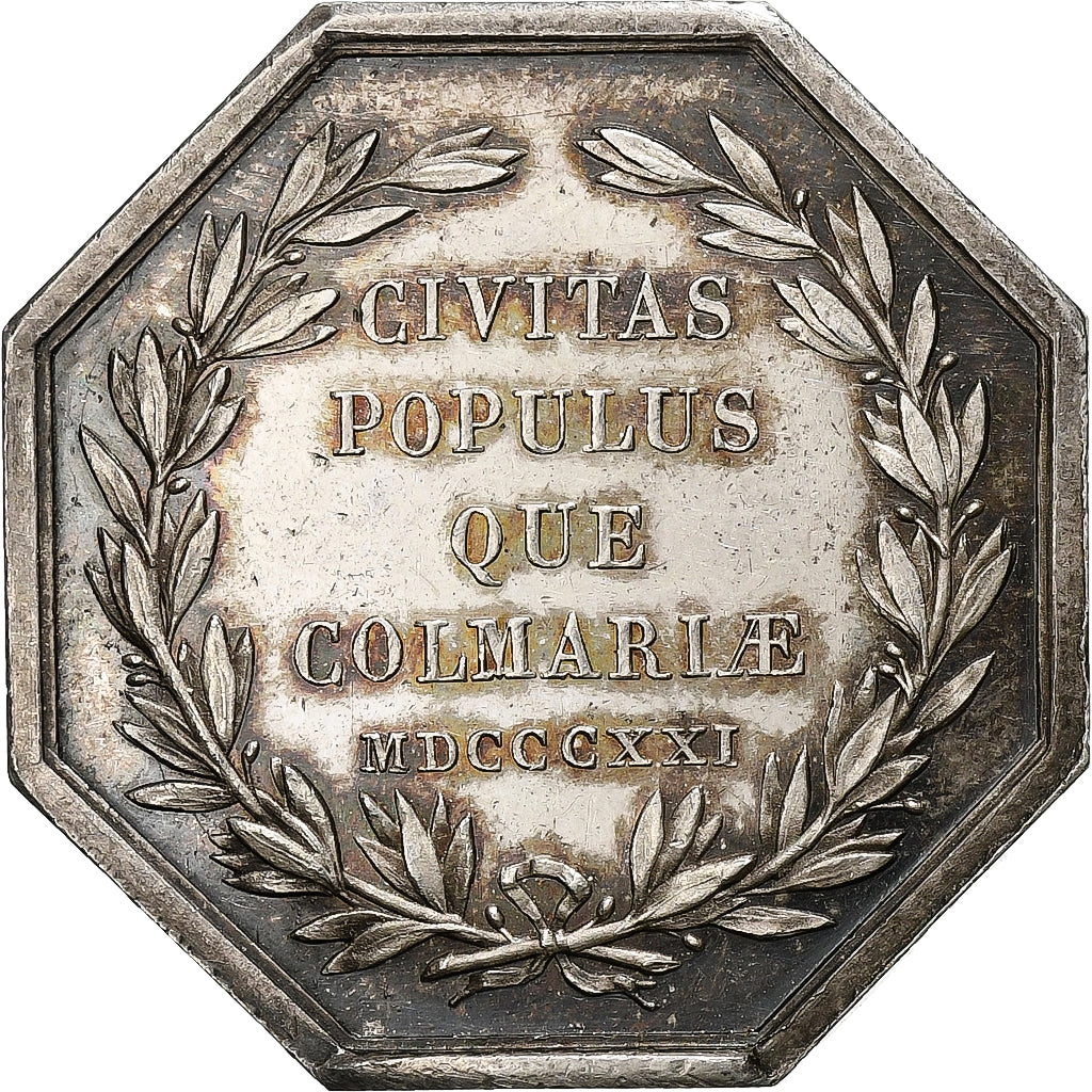 France, Medal, Mairie de Colmar, 1821, Silver, Oblin, AU(55-58)