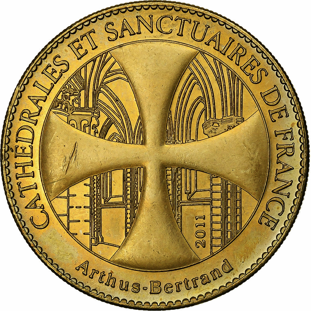 Francja, Tourist token, Cathédrale Notre Dame de Reims, 2011, Miedź-Nikiel