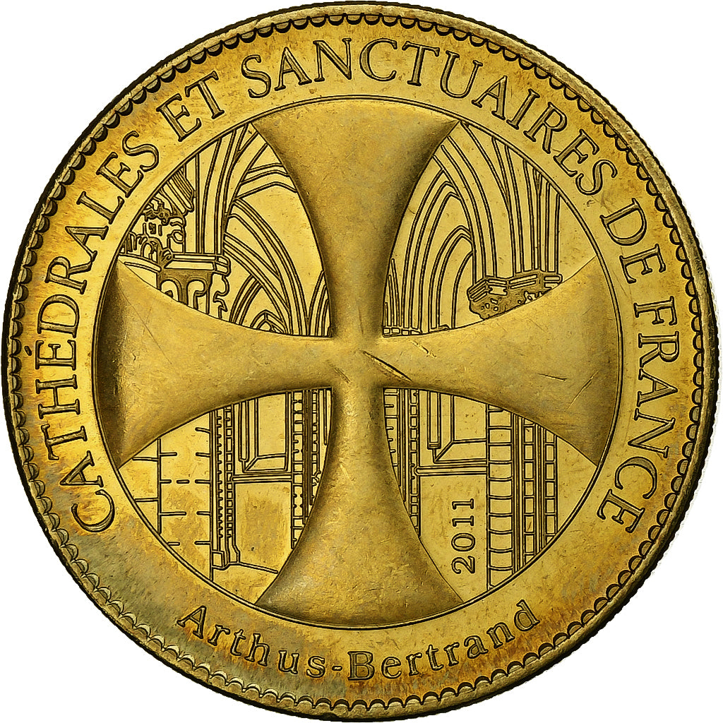França, Tourist token, Cathédrale Notre-Dame, Strasbourg, 2011, Cobre-níquel