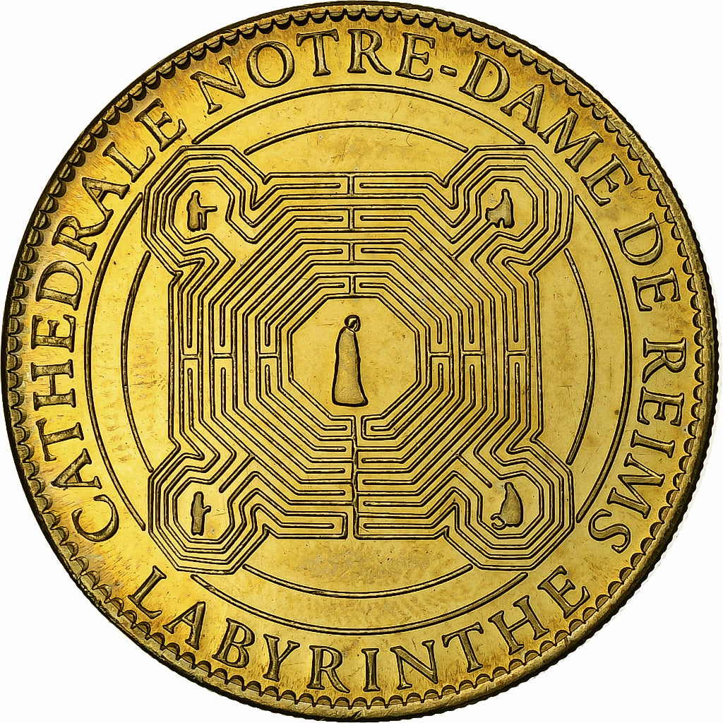Francia, Tourist token, Reims - Cathédrale - Labyrinthe, 2011, Cobre - níquel