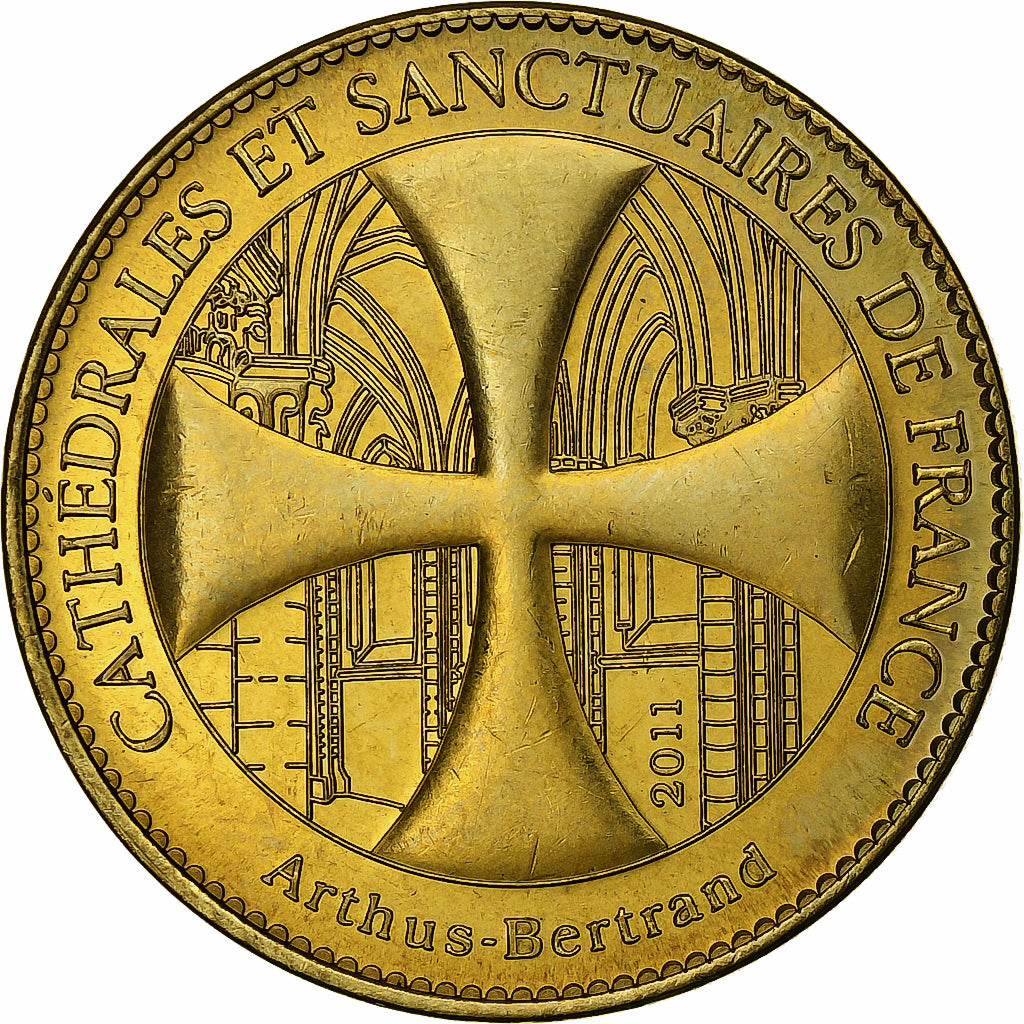 Francia, Tourist token, Reims - Cathédrale - Labyrinthe, 2011, Cobre - níquel
