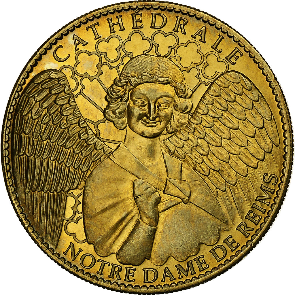France, Tourist token, Cathédrale Notre-Dame de Reims, 2011, Copper-nickel