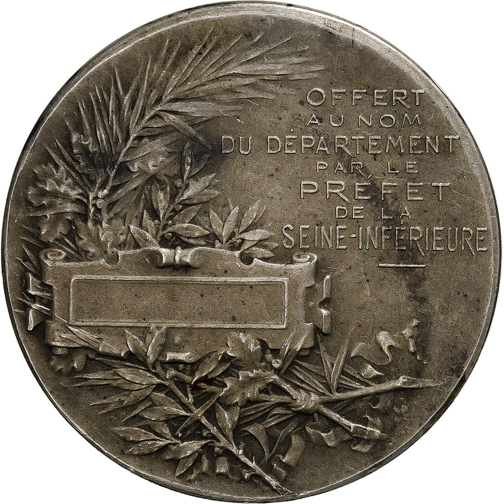 Francja, medal, Marianne, Préfet de la Seine Inférieure, n.d., Srebro, Roty