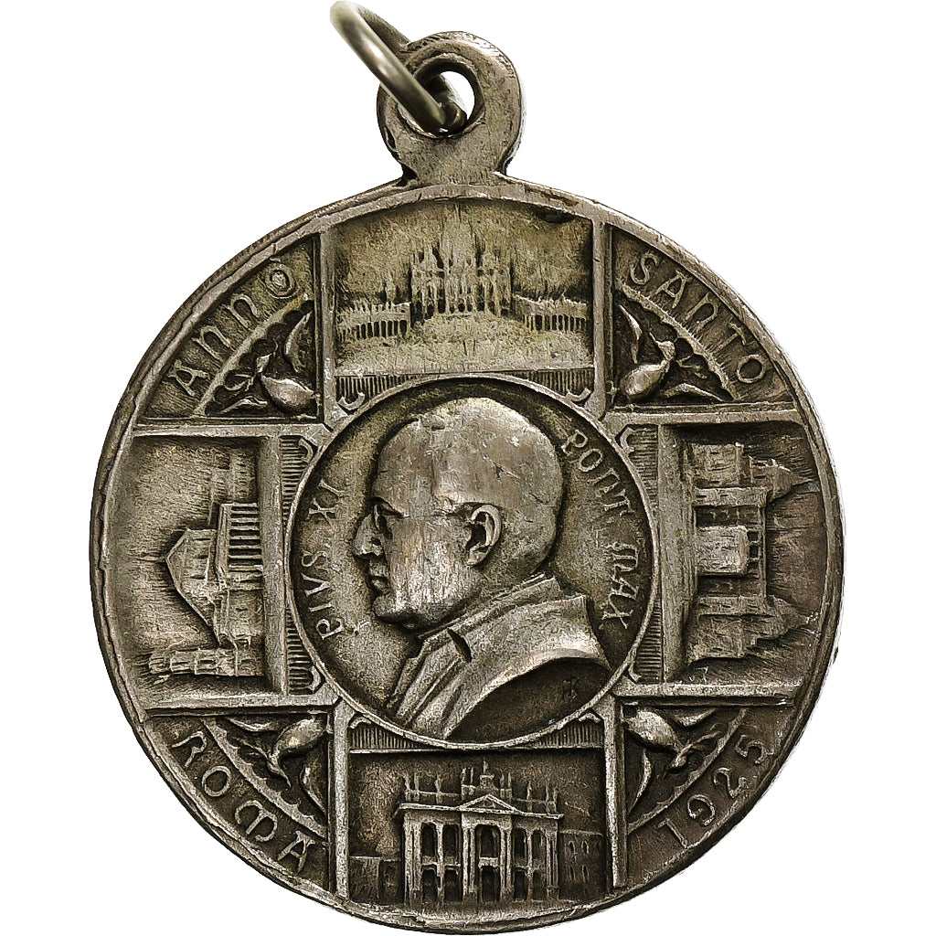 Vaticano, medalha, Pius XI, Pax Christi in Regno Christi, 1925, Cobre-níquel